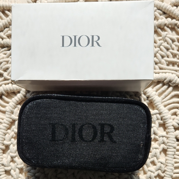 NIB Dior GWP Beauty Black Mesh Travel Pouch (GWP) - Picture 1 of 5